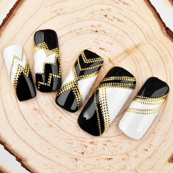 3D Nail Art Sticker Metal Striped Wave Line Adhesive Tips Decoration Stickers DIY Manicure OA66 | Красота и здоровье