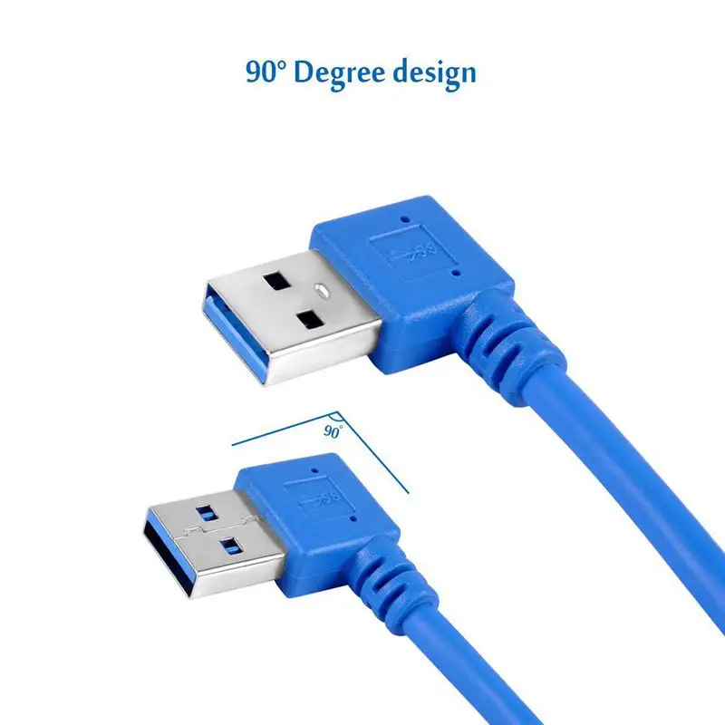 Короткий Удлинительный кабель SuperSpeed USB 3 0 Male to Female подключение к адаптеру 90