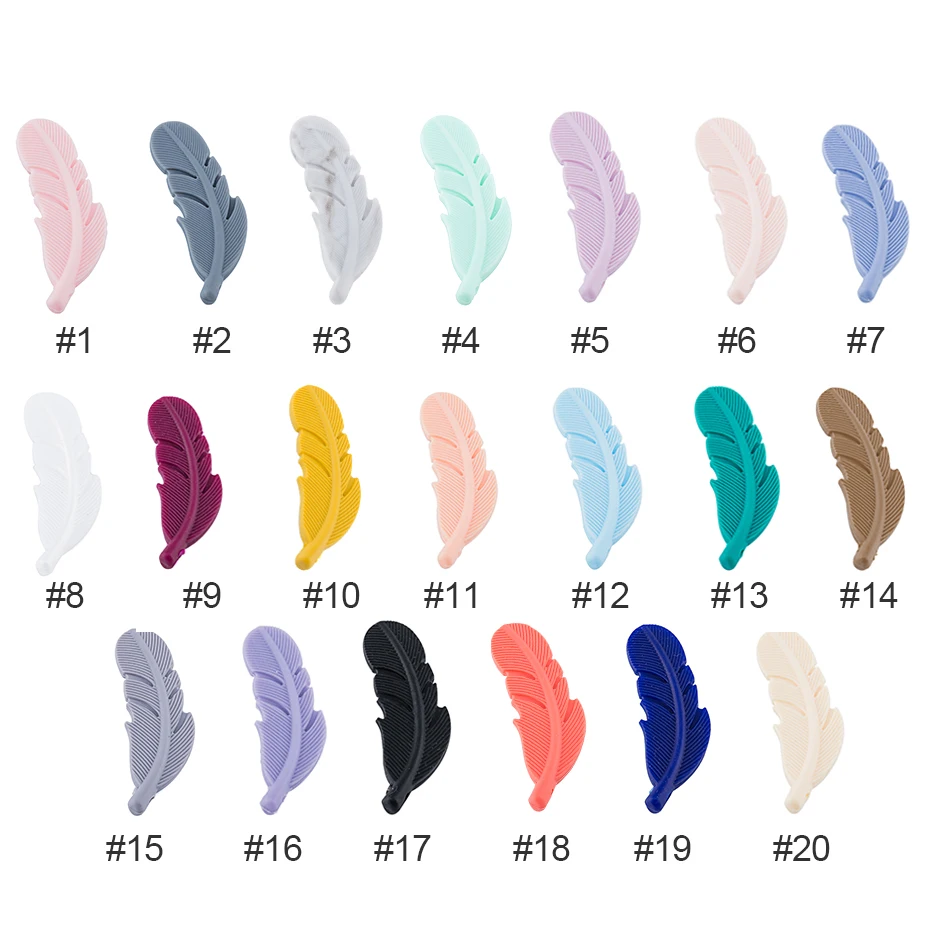 Let's Make Baby Teether 5pc Feather Perle Silicone Beads BPA Free Tething Toys Product Nursing Accessories | Мать и ребенок