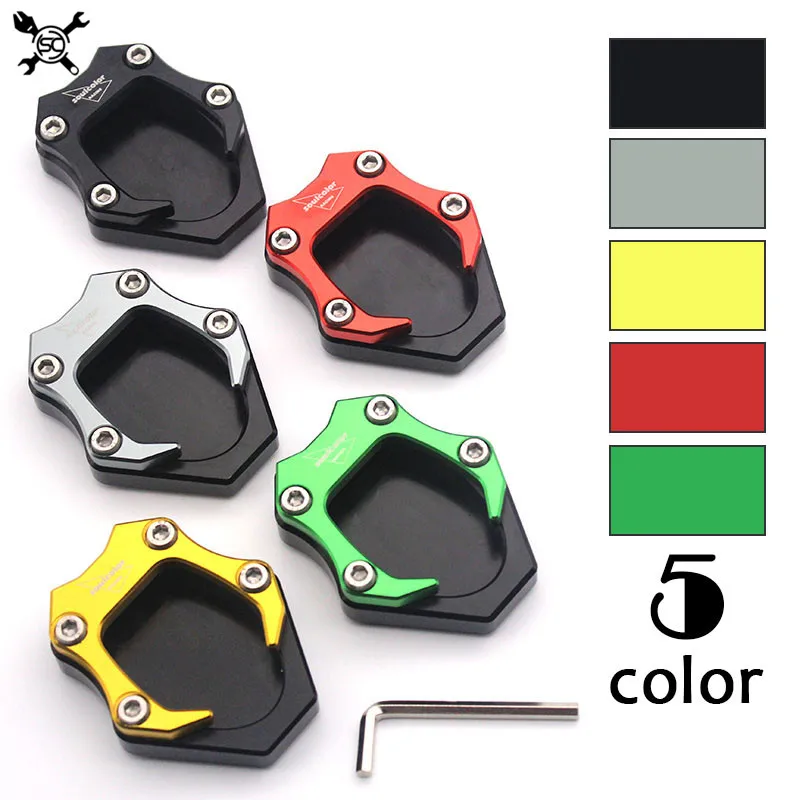 

Motorcycle Flat Foot Side Stand Enlarger Extension Pad Plate Kickstand Fit For NINJA250 NINJA400 2018 2019 NINJA 250 400 18-19