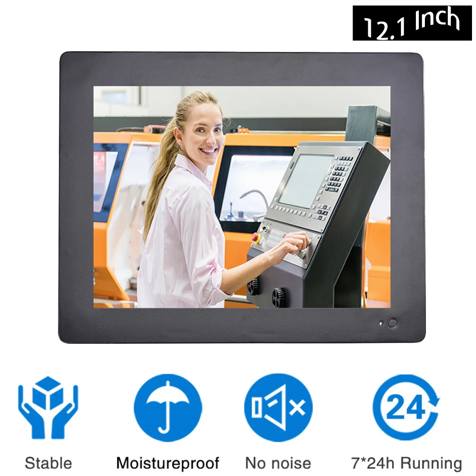 

HUNSN 12.1 Inch LED Industrial 2MM Embedded Panel PC,Intel Core I5, 4 or 5 Wire Resistive Touch Screen, Windows 10 Pro, APW11