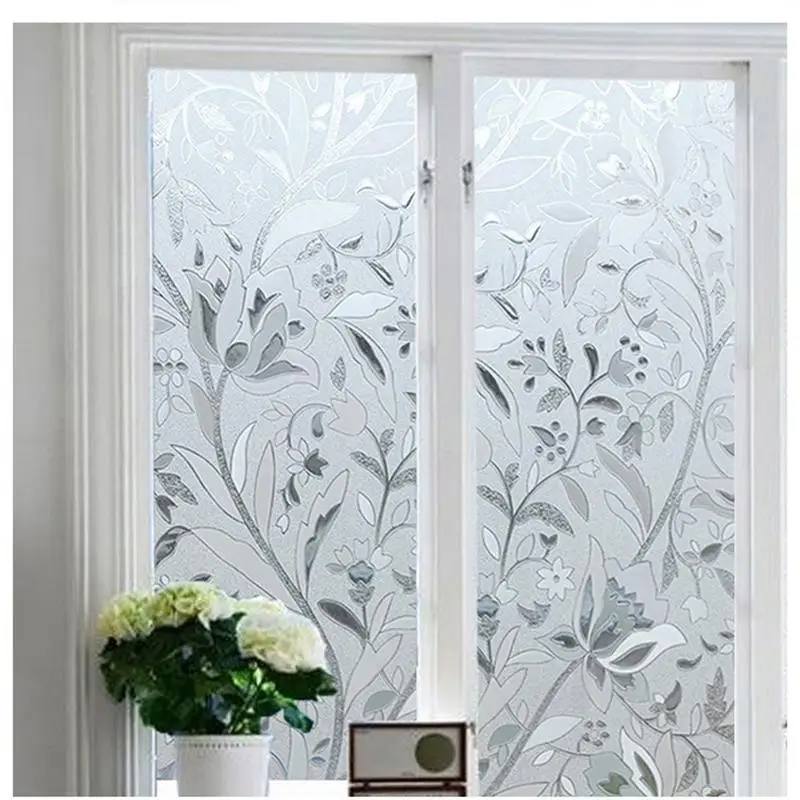 Windows Frosted Glass Film Lectrostatic Glue-free Privacy Stained Bathroom Shading Sun Protection Mirror | Дом и сад
