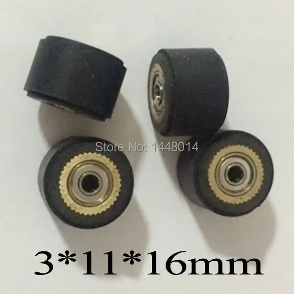 Vinyl cutting plotter pinch roller for Mimaki P-cut Roland paper rubber inner diameter 3mm width 10mm 3X10X16MM 4pcs | Компьютеры и