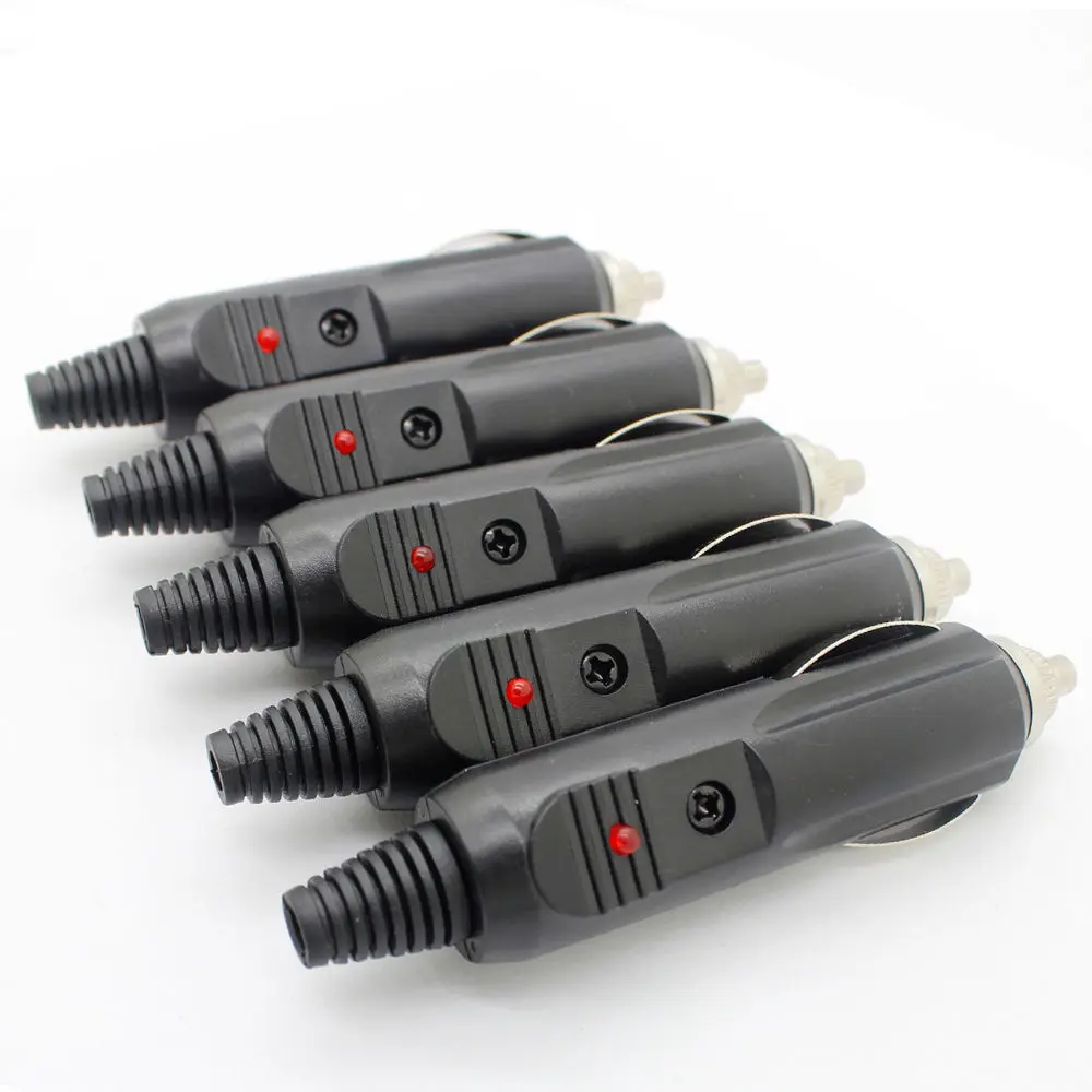 

5pcs 12V Auto Car Cigarette Lighters Plug with Fuses Car Cigarette Lighter Socket Plug Connector Conversion Outlet With Fuse