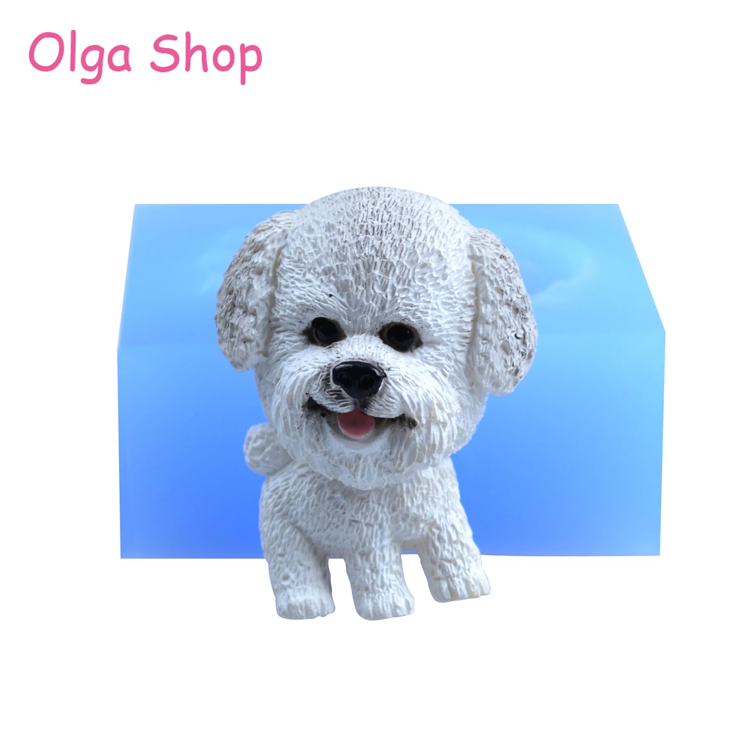 DYL793 Bichon Frise собака силиконовая форма в виде животного формы для украшения торта