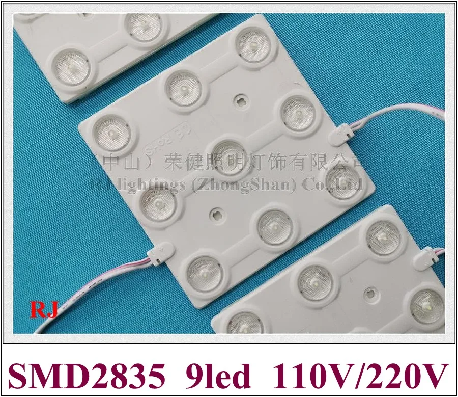 AC220V/AC110V входной SMD 2835 Светодиодный модуль ввода свет SMD2835 9 светодиодный IP65 105 мм* 105 мм* 7 мм 5 W 600lm супер яркость площади
