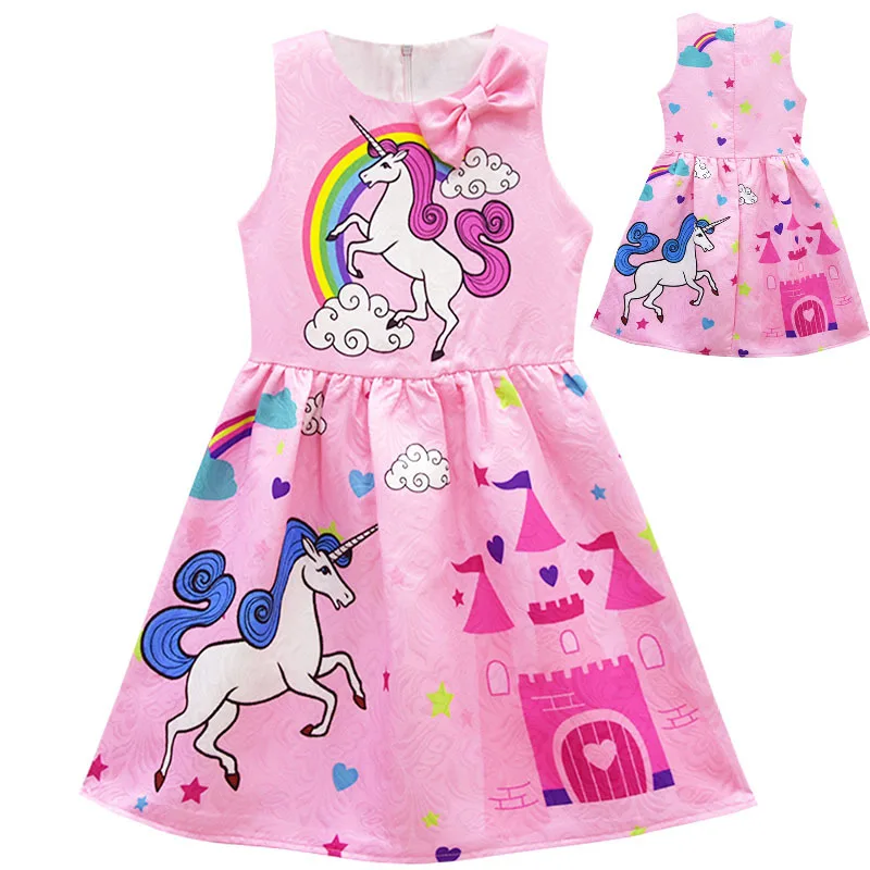 Childrens Unicorn t shirt Girls unicorna dress cartoon Moana Kids baby Boys cloth Cotton Sleepwear Nightwear Pajamas Set | Детская