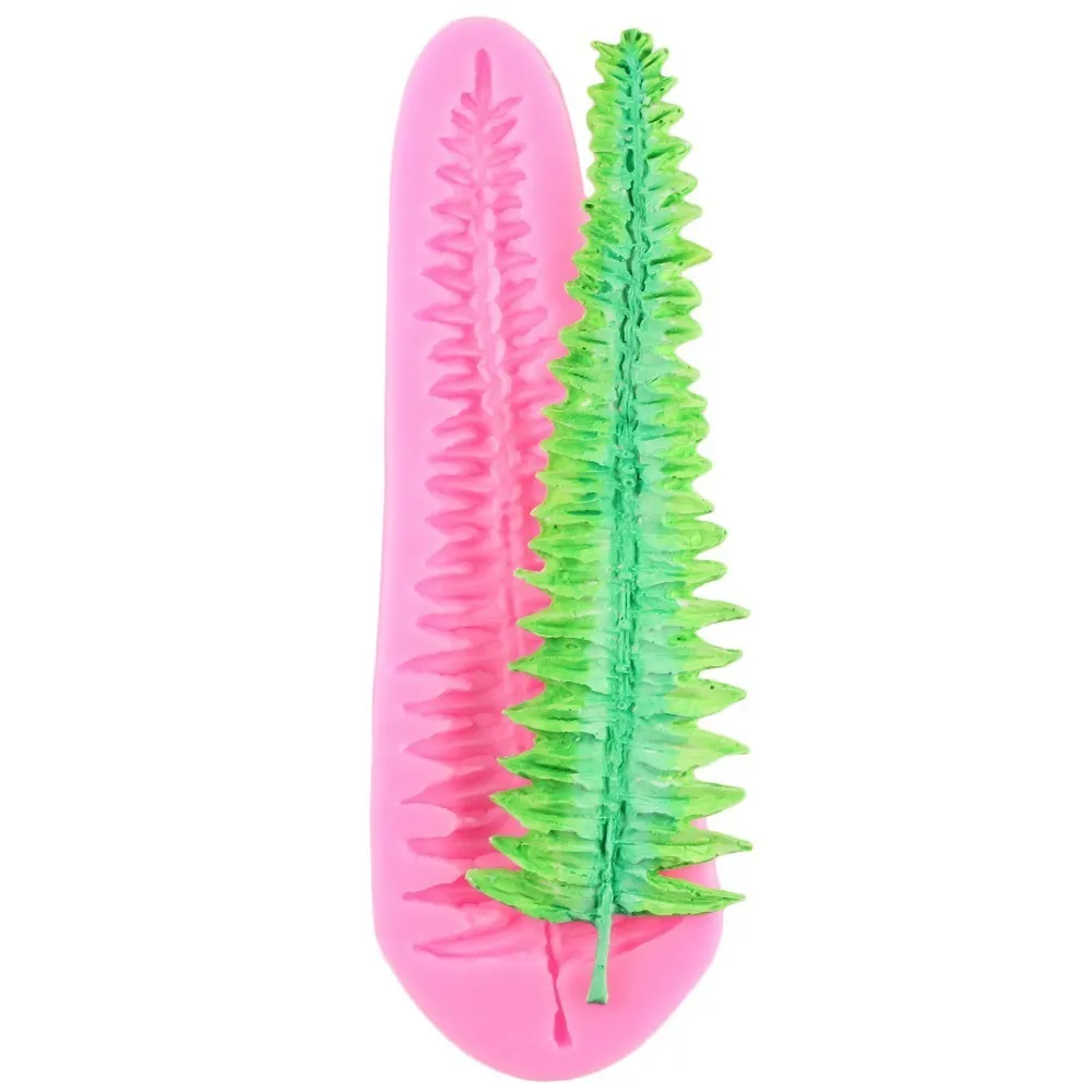DIY Fern Leaves Silicone Molds Chocolate Gumpaste Mold Cake Border Fondant Decorating Tools Candy Clay Cookie Baking Moulds | Дом и сад