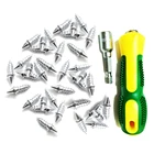 100 шт.лот 2,7 см в длину зимние автомобильные противоскользящие винты-гвоздики для колес и шин противоскользящие винты + инструмент для установки
