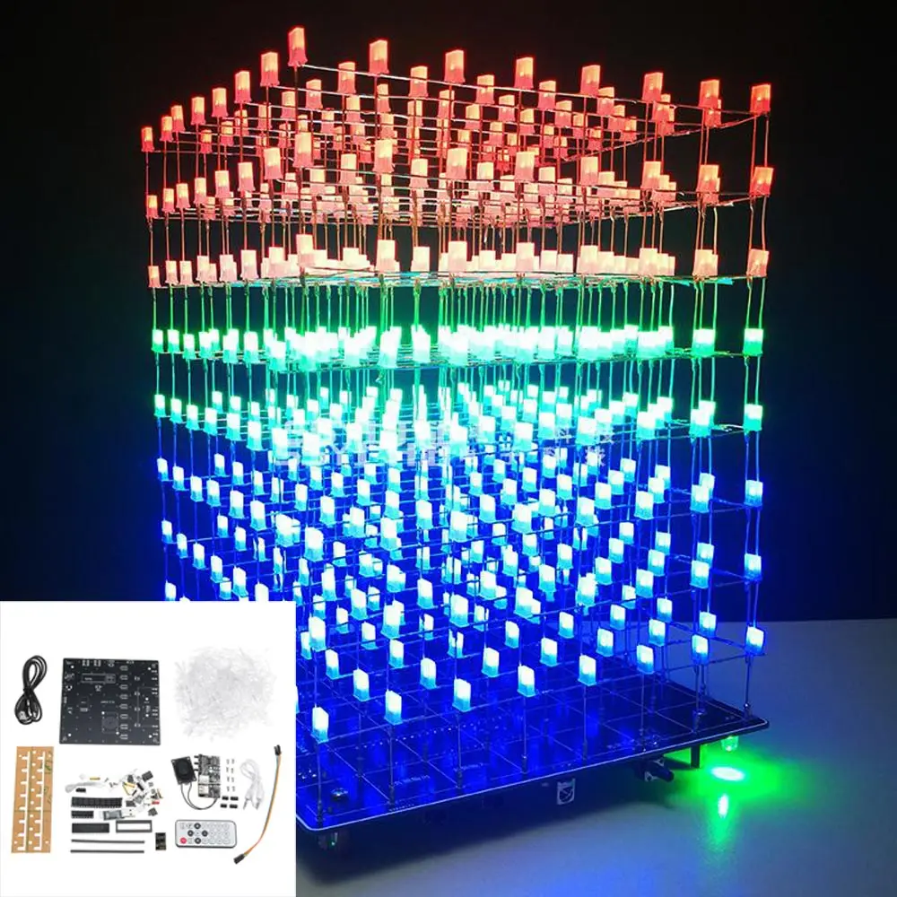 Новое приложение для управления DIY WIFI APP 8x8x8 светильник Light Cube Kit Красный Синий