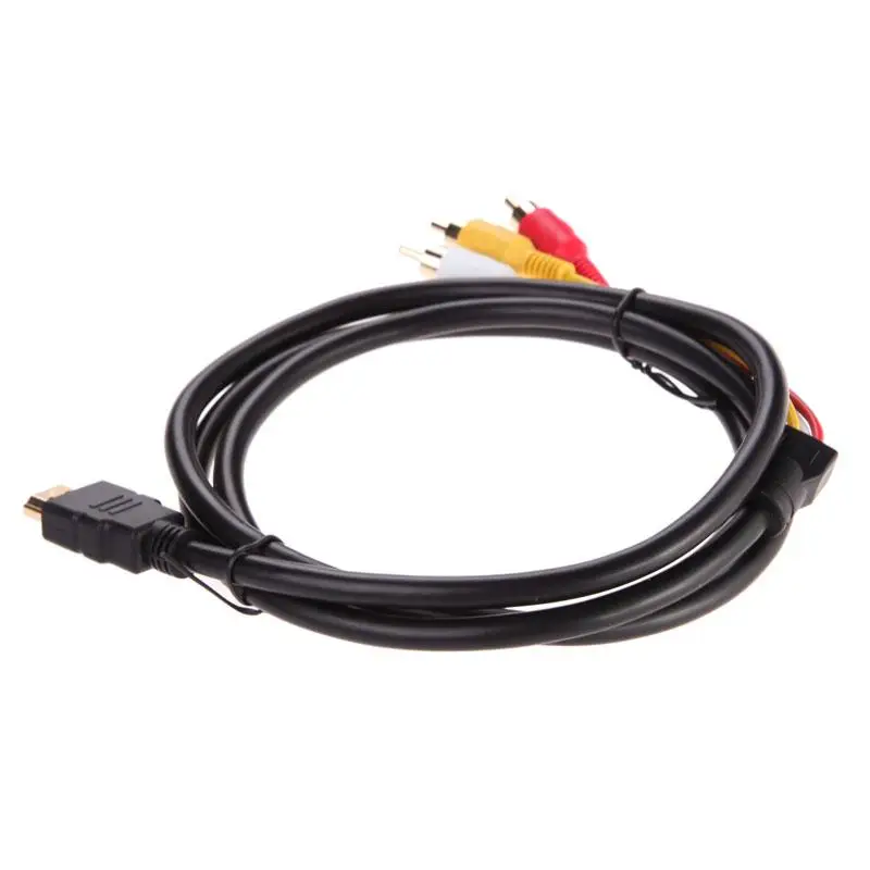 HDMI совместимый с 3 RCA видео аудио кабель HD провод шнур AV компонентный конвертер