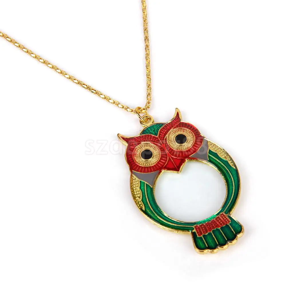 Ожерелье с увеличительным стеклом и подвеской в виде совы|glass necklace|necklace free