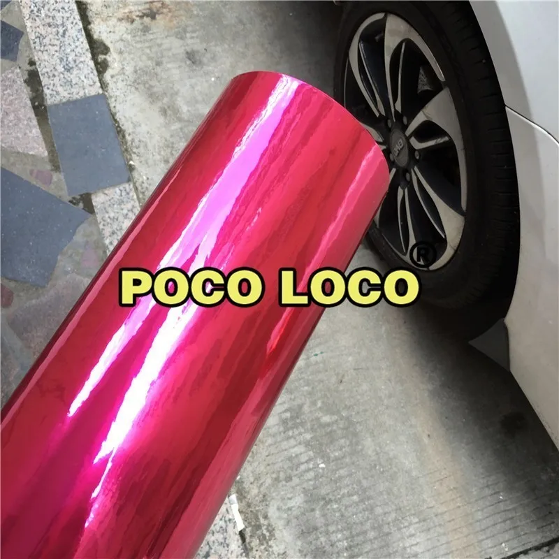 Rose Red 10 Colors Easy Stretch Chrome Pink Car Vinyl Wrap Bubble Free Sticker Film | Автомобили и мотоциклы