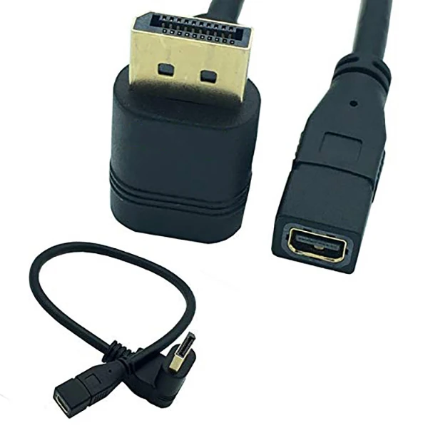 Displayport Мужской 90 градусов локоть к Mini Женский Кабель-Удлинитель 0 3 м | Электроника