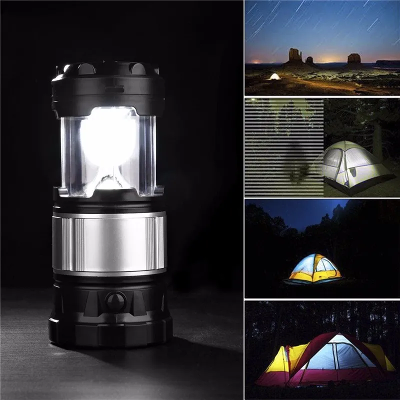 Us Plug Portable Lantern Led Solar Powered Camping Tent Light Outdoor Collapsible Lamp Rechargeable Flashlight Torch For Campi | Спорт и