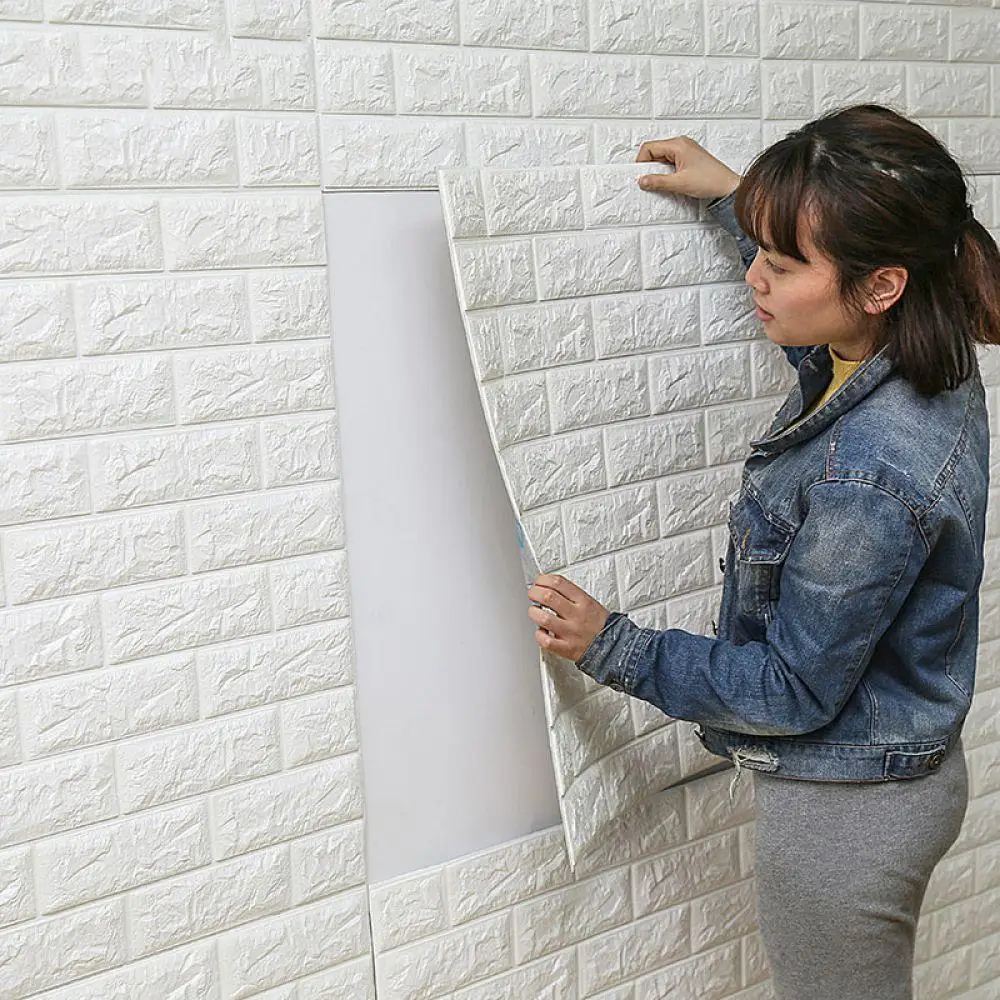 0.36M2 DIY самоклеющиеся 3D наклейки на стену Декор для спальни пена кирпичная комната