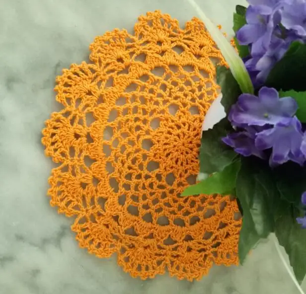 20 см круглая винтажная столовая подставка ручной работы крючком скатерть