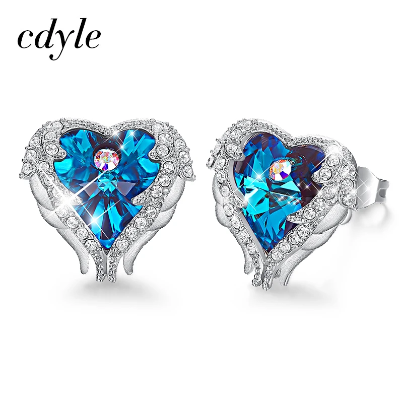 Cdyle 925 серьги-кубики украшенные кристаллами Женские Висячие серьги-капли вечерние подарки богемные