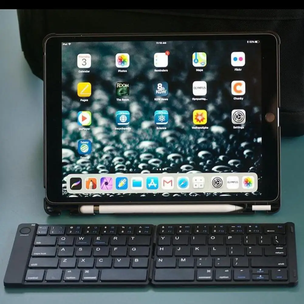 MC B047 Складная Bluetooth клавиатура перезаряжаемая полноразмерная для iPhone iPad IOS Mac Android