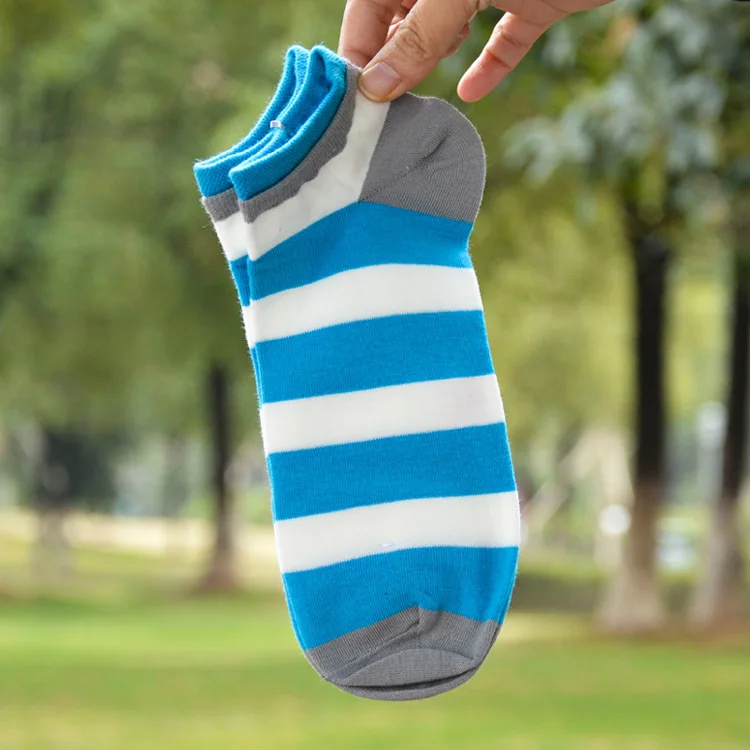 

Socks Men Cotton Spring Summer and Autumn Striped Cotton Colorful Dress Men's and Male Short Socks