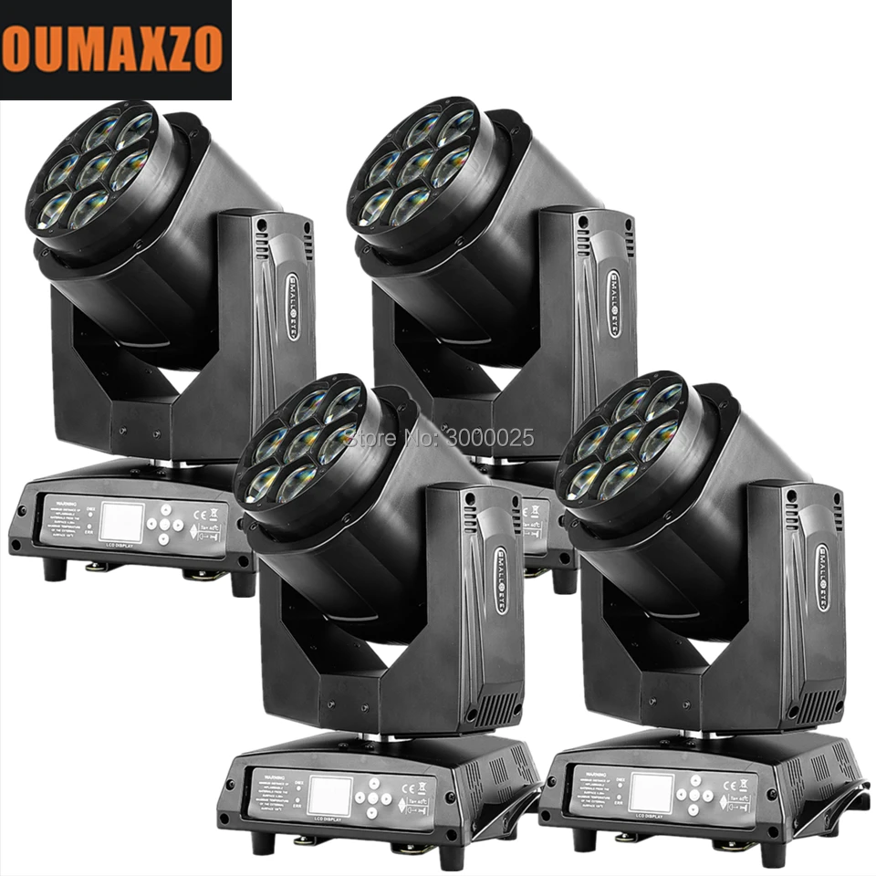 4 шт./лот b глаз глины paky led 7X15w мини пчелиный 7 шт. перемещение 7X15W B головы зум
