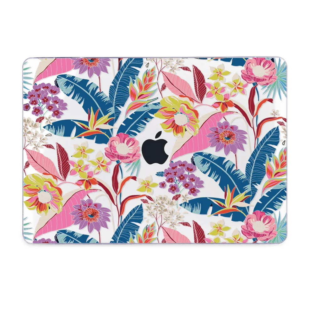 С цветочным принтом твердая оболочка для MacBook Pro retina 13 15 Touch bar 2018 Air дюймов крышка с