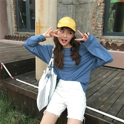 2018 autumn new style women's wearcreative commuter horn sleeveround collarlong sleeves camisa mujert-shirt femme | Женская одежда