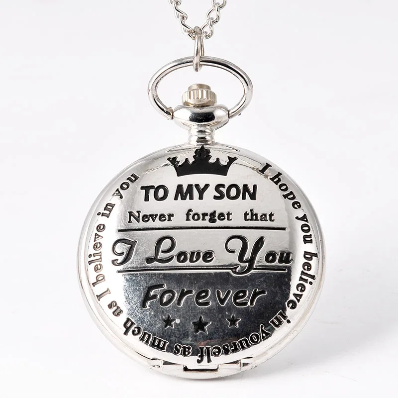 

Стимпанк карманные часы для моего сына карманные часы ожерелье я люблю вас навсегда кварцевые часы для сына подарок часы