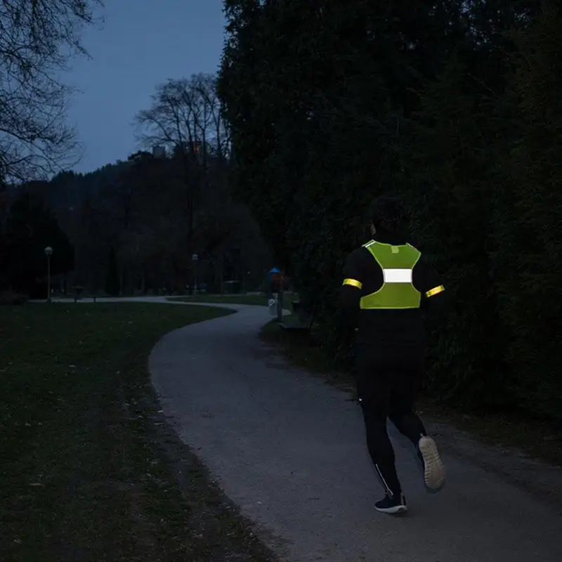 Унисекс уличная велосипедная Защитная жилетка Светоотражающая Ночная езда бег