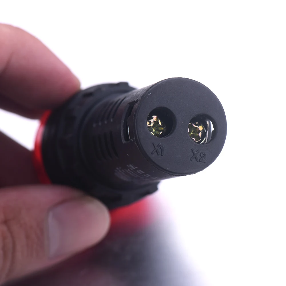 Высокое качество 1 шт. AD16-22SM AC 220 V/DC 12V 2.5KV красный светодиодный сигнальный свет с
