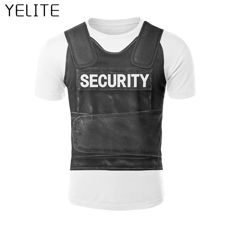 YELITE новинка 2019 новейший джинсовый костюм для мужчин 3D принт Спортивная