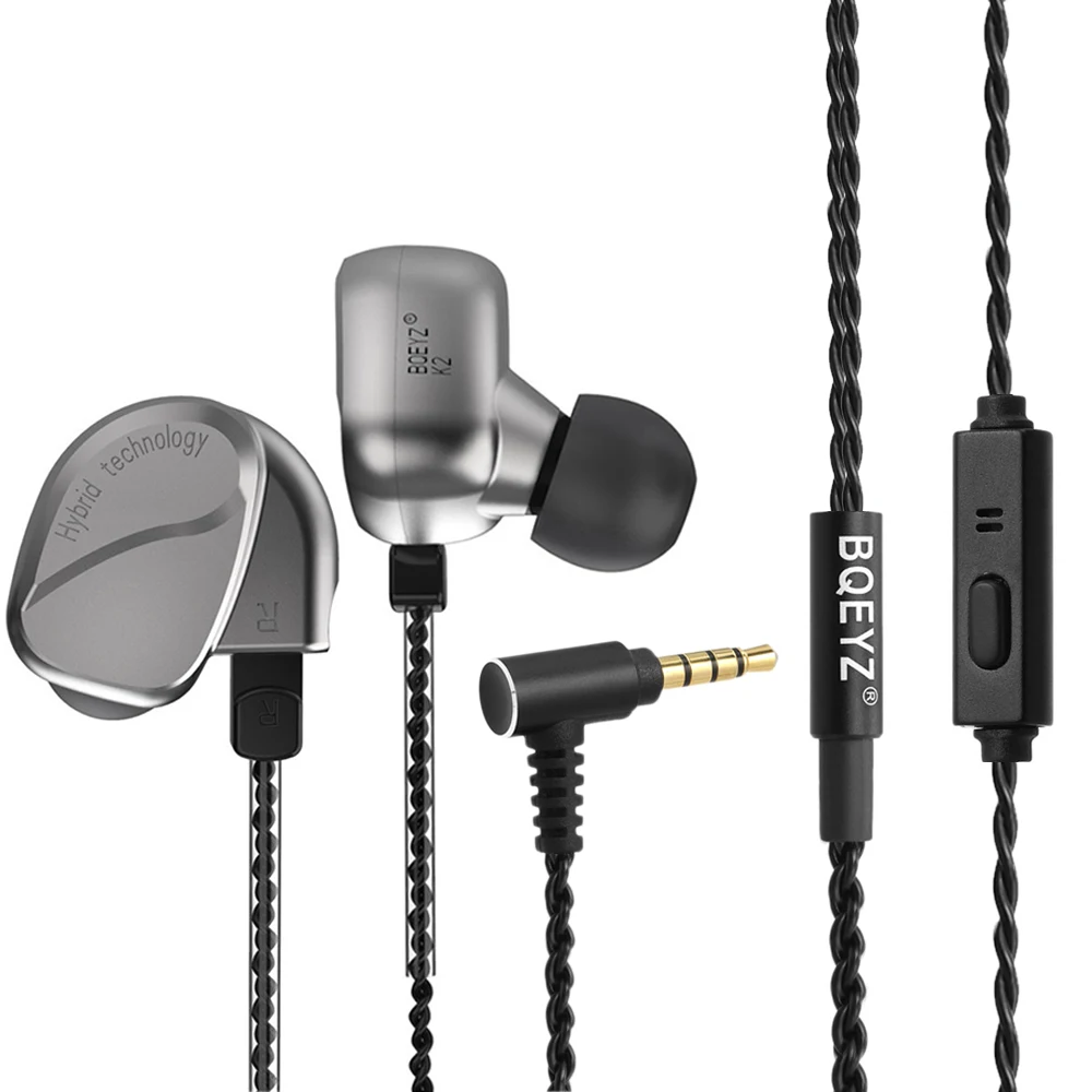 BQEYZ проводные наушники сделай сам 2BA + 2DD гибридные динамические Hi Fi басовые с