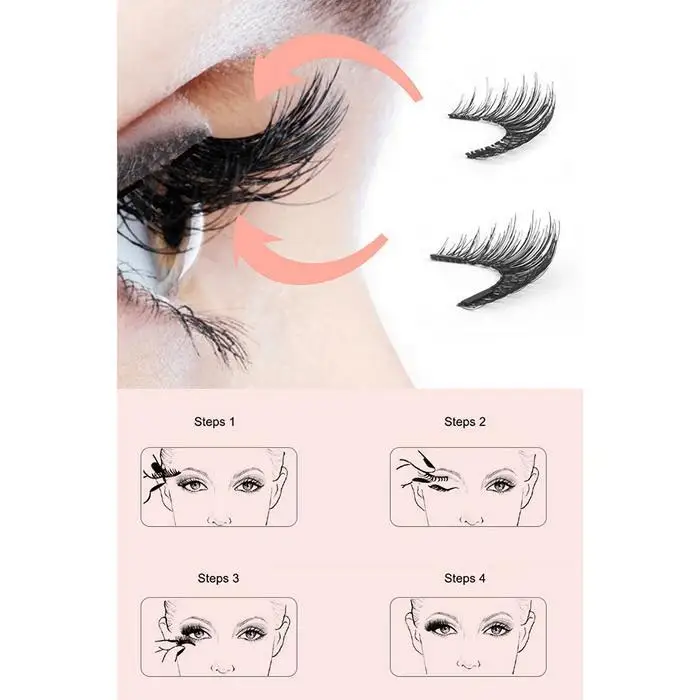 Новинка 1 пара натуральный Магнитный ненастоящий ресницы без липких ресниц