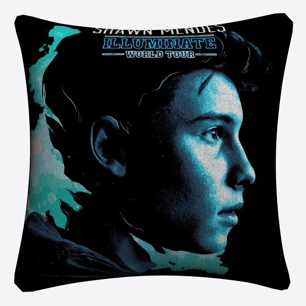 Декоративная подушка Shawn Mendes из хлопка и льна 45x45 см|Наволочки| |