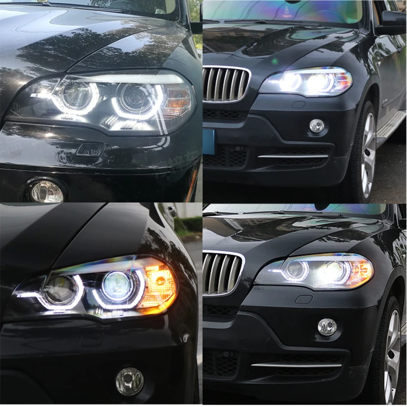Roadot Автомобиль Стайлинг для BMW X5 E70 2007-2013 светодиодный фары сборки фар автомобиля