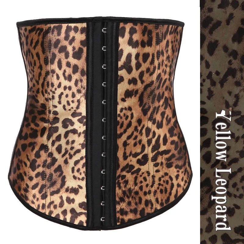 

Abdominal Belt High Compression Size 6XL Latex Waist Cincher Corset With Steel Bone Rubber Girdle Leopard Fajas Waist Trainer