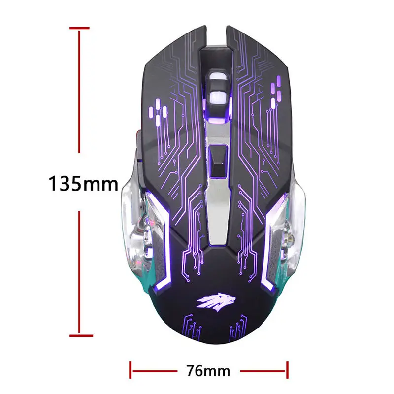 Sunrose X2 Проводная Usb компьютерная игровая мышь 6D цветные светящиеся кнопки Laptop1200Dpi