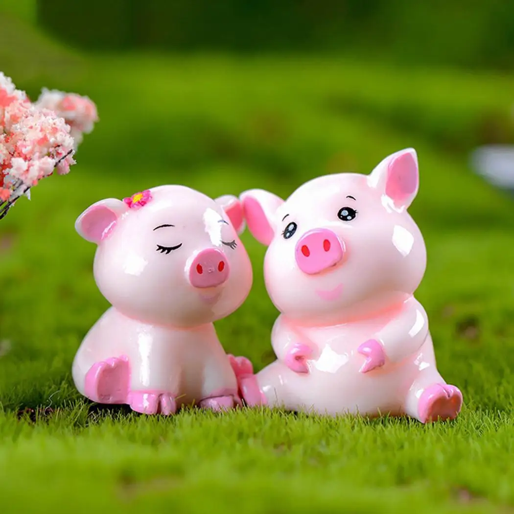 Украшения в форме поросенка из мультфильма DIY домашний микро пейзаж подходит для