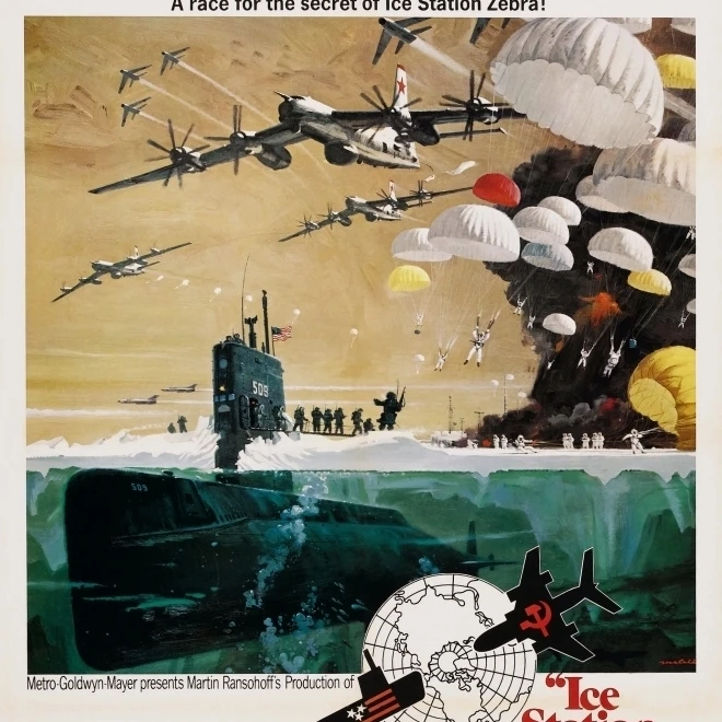 Ледовая станция Зебра США плакат 1968 фильм Masterprint (11x17)|Таблички и знаки| |