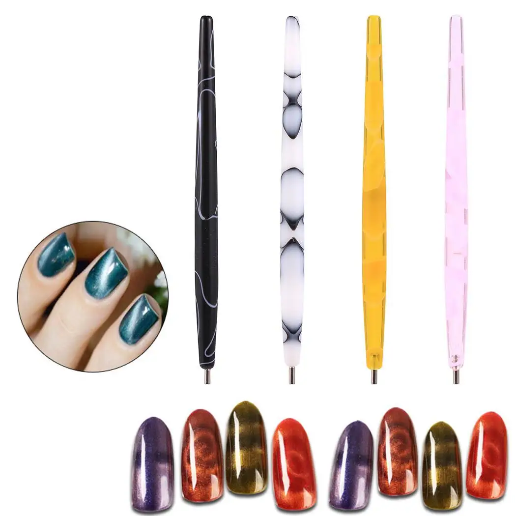 Для женщин Nail Art Pen кошачий глаз Магнитный белый желтый розовый черный Инструмент