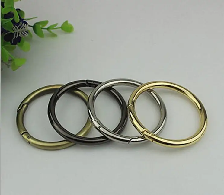 

10 Pcs/ Lot 4 Color DIY Bag Accessories Opening Spring Coil Connection Buckle 5cm Inner Diameter Line Thick 6 Mm Metal Rings