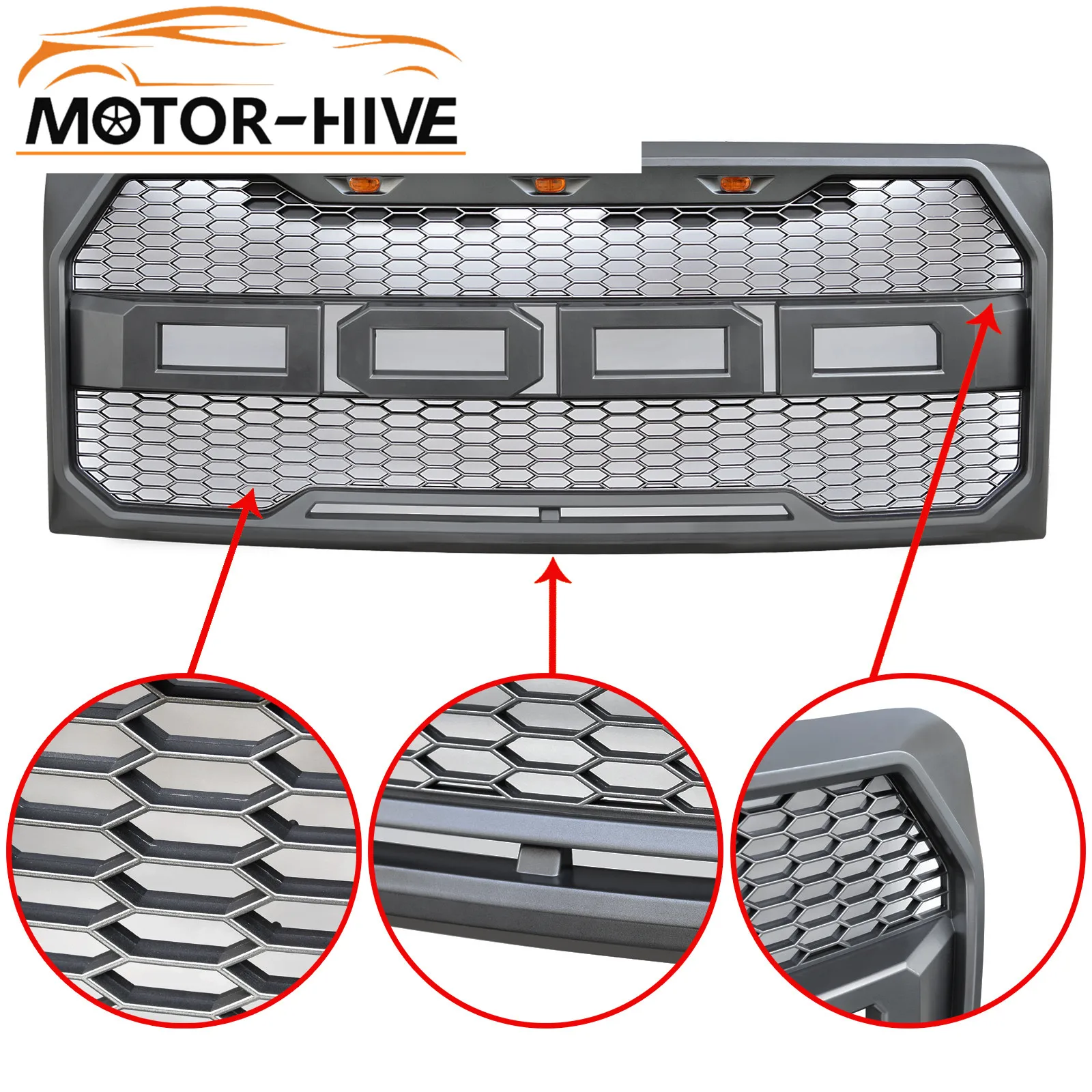 Для 2009 2014 2012 2013 Ford F150 Raptor стиль преобразования решетка гриль с буквами F & R и