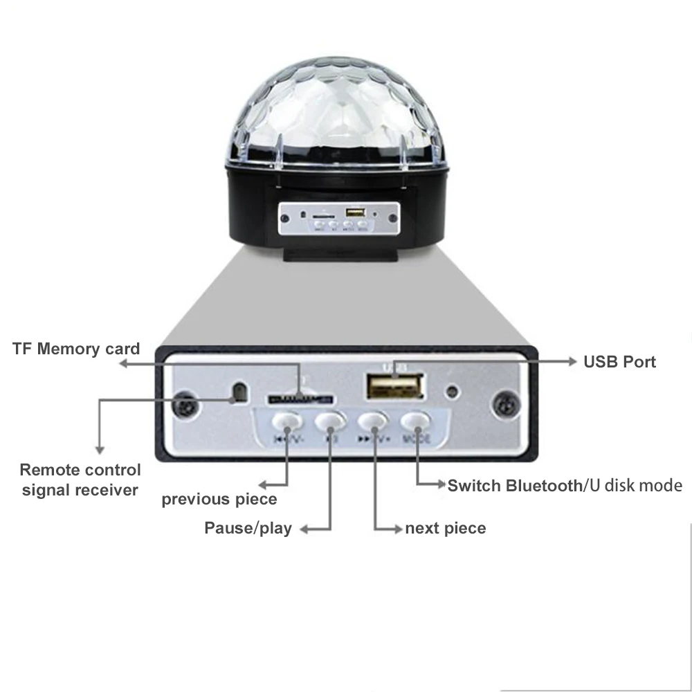 Светодиодный светильник для дискотеки с Bluetooth 9 цветов дистанционным управлением