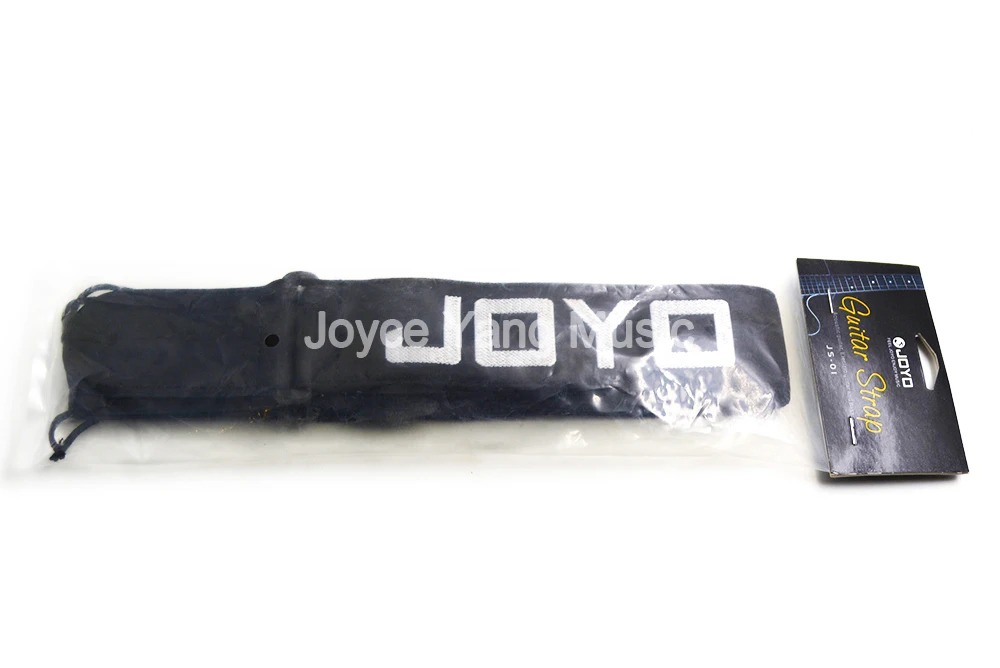 Черный нейлоновый ремешок Joyo для акустической электрогитары с кожаными концами