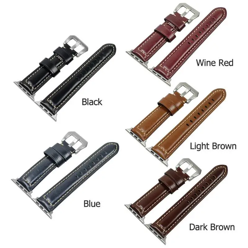 Высокое качество кожаный браслет ремешок для часов Замена Apple Watch iWatch серии 1/2/3 38