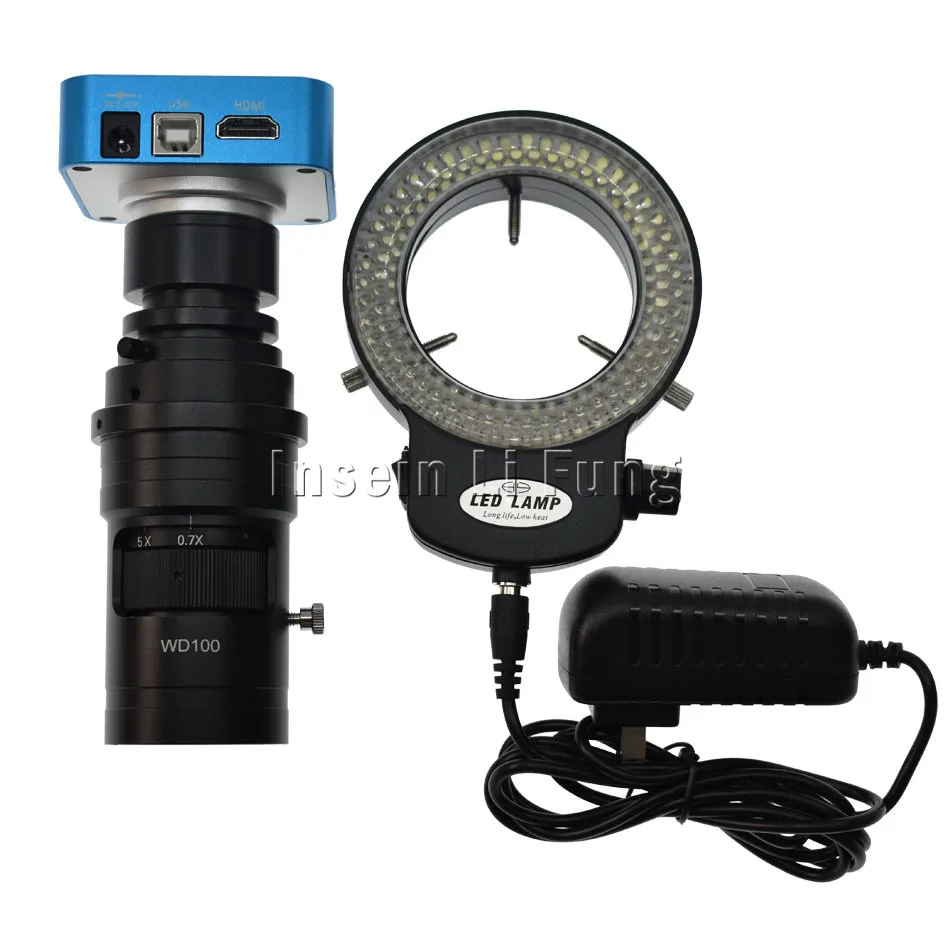 20MP HDMI Video Microscope Camera+10X-200X Adjustable Magnif