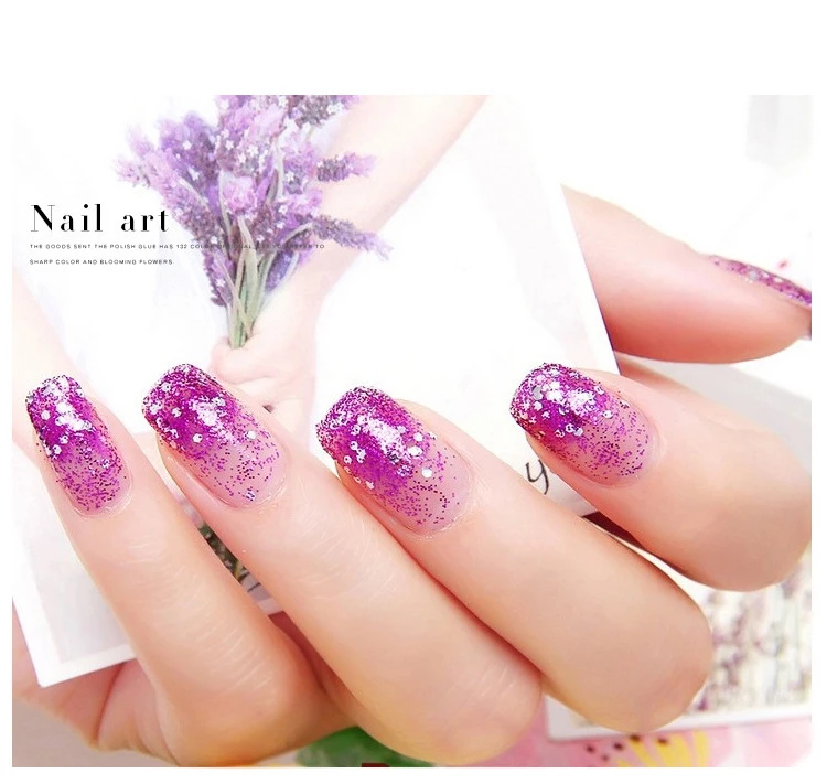 Веер для ногтей shaped Gradient Smudge Painted Shake Powder кристальная Живопись Рисунок Резьба