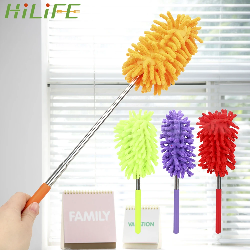 

HILIFE пылесос, инструмент для мытья, телескопический скраб, домашний очиститель автомобиля, синель, мягкое микроволокно, пылеочиститель, щетк...