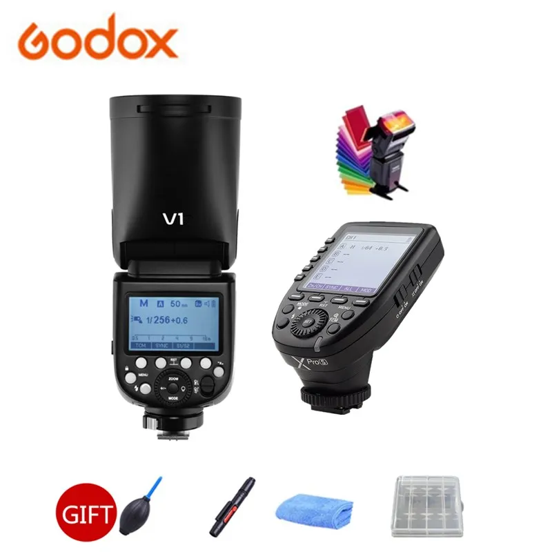 Предварительная продажа Godox V1 76 Вт круглая головка Вспышка Speedlite V1C V1N V1S TTL 1/8000s HSS