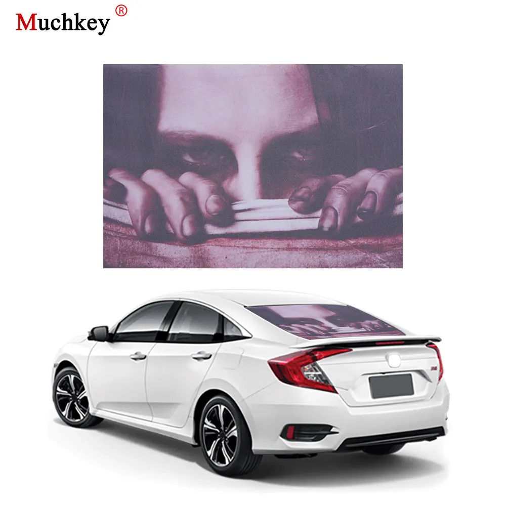 Автомобильная Наклейка 3D прозрачная наклейка на заднее стекло автомобиля